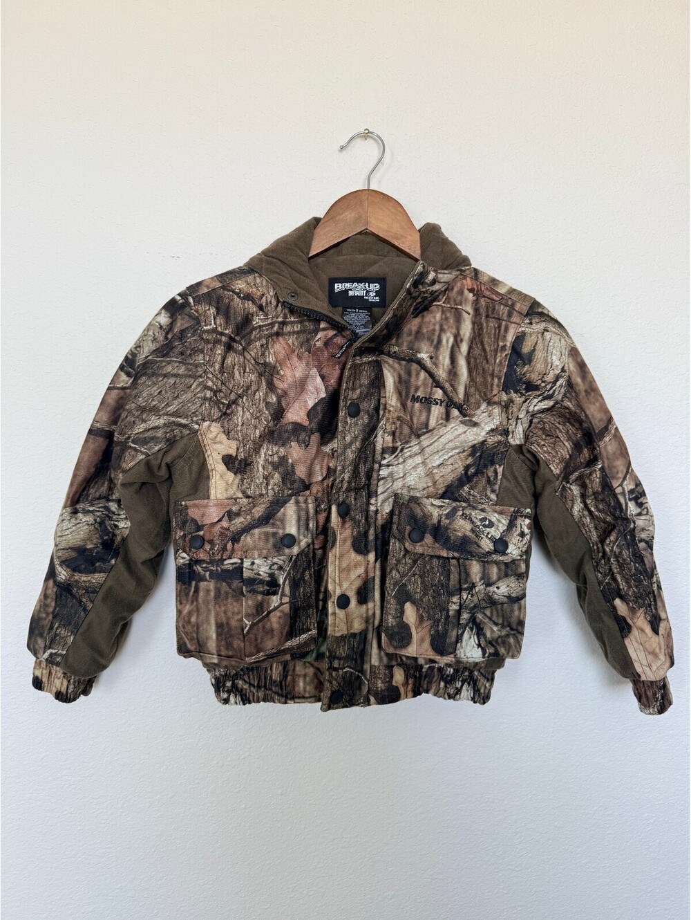 Mossy Oak Break-Up Infinity Youth Small Insulated Hooded Camo Hunting Jacket